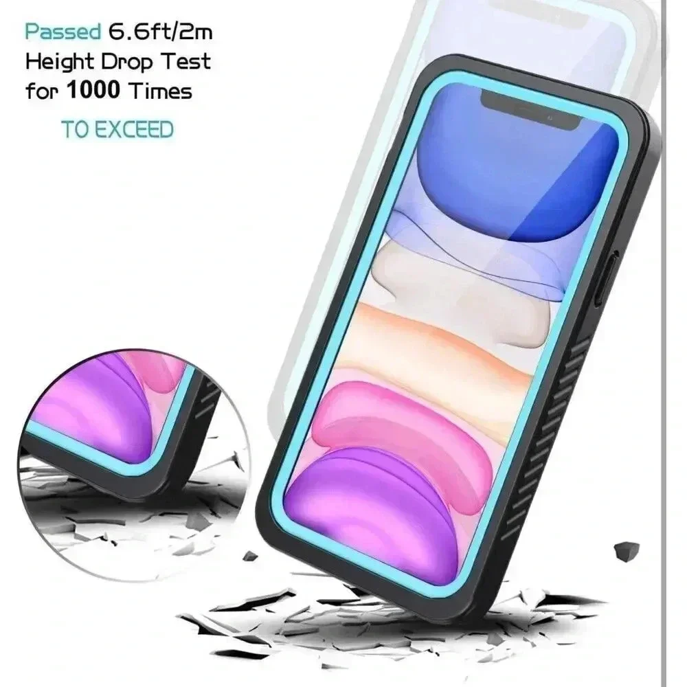 Lanhiem IP68 Waterproof Case For iPhone 11 Pro 5.8” 360°‎ Protection With Strap
